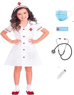 YUPPIN Nurse dress for Girls Community helper theme costume for facy dress competitions