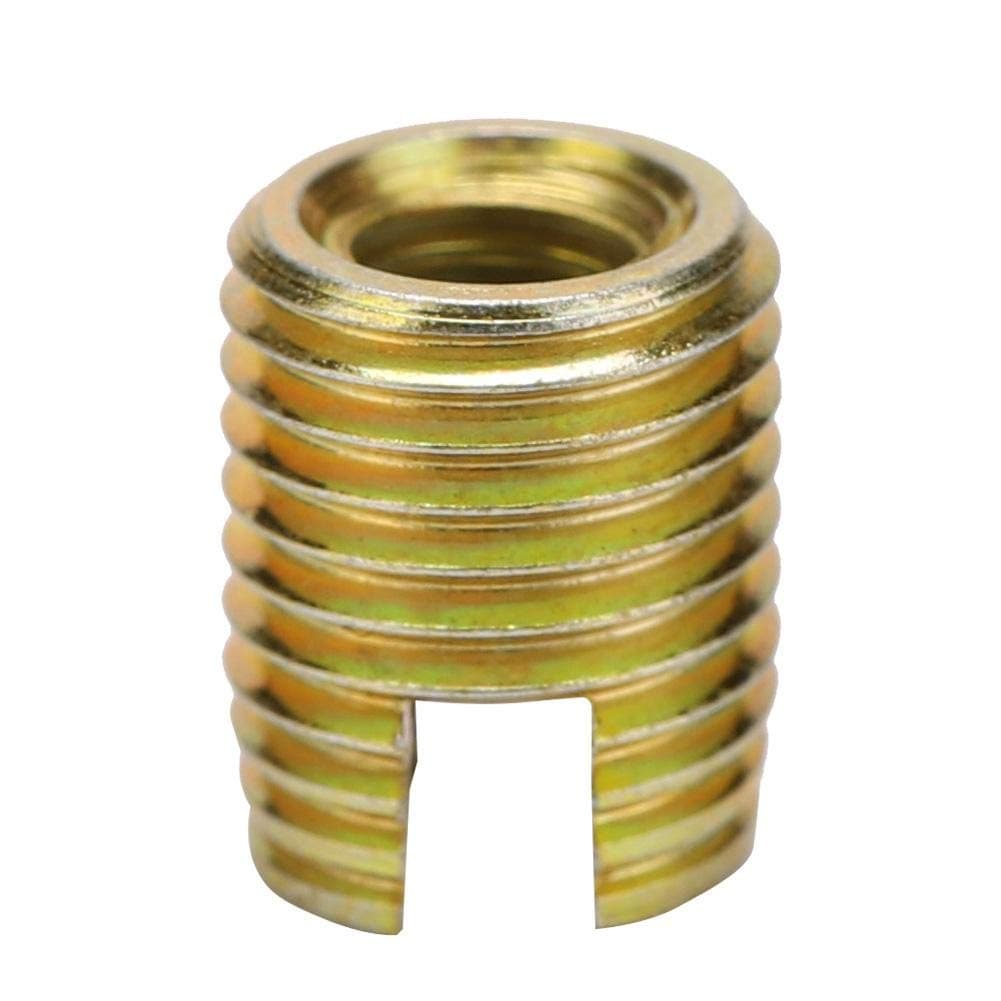 M12 to M8 Thread Adapter - 20 Thread Inserts 302 Carbon Steel Self Tapping Thread Inserts Screw Repair Accessories (Inner M81.25 Outer M121.5: 15mm / 0.6in)