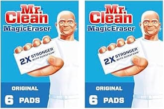 Mr. CleanMagic Eraser Original Cleaning Pads with Durafoam, White, 6 Count (Pack of 2)