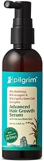 Pilgrim Advanced Hair Growth Serum | with 3% Redensyl + 4% Anagain | Stops Hair Loss & Hair Thinning | Hair Growth Treatment | Provides Thick & Dense Hair | 3.38 Fl Oz (100ml)