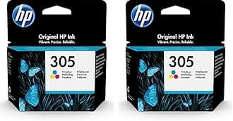 HP 3YM60AE 305 Original Ink Cartridge, Tri-Colour, Single Pack (Pack of 2)