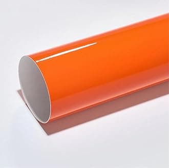 Vinyl Car Wrap Sheet Roll Film Sticker Decal Waterproof Car Styling Wrap Auto Vehicle Accessories (12" x 48 Inches, Glossy Orange Wrap)