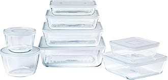 Pyrex - Cook & Freeze - Set of 8 Glass Storage Dishes with Airtight Lids - Special Freezer - BPA Free