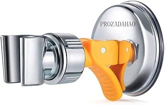 Adjustable Shower Head Holder, Bathroom Suction Cup Handheld Shower Head Bracket, Removable Handheld Showerhead & Wall Mounted Suction Bracket (Yellow, 2)