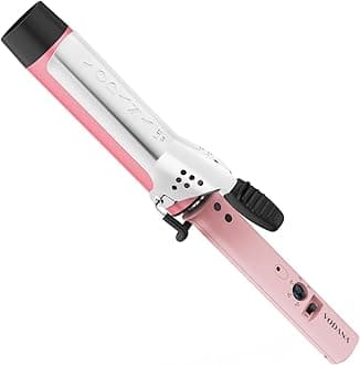 Professional GlamWave Ceramic Curling Iron, Long-Lasting Natural Curls, Instant Heat, Hair Curler, Curling Wand, Available in USA (1.6 inch, Pink)