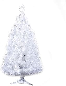 Christmas Tree with Plastic Stand,3-feet,PVC (White)