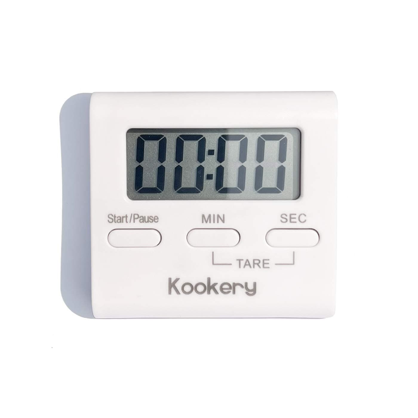 Essential Digital Timer - White magnetic minute second count-up countdown LCD loud alarm cooking baking coffee kitchen gadget workout