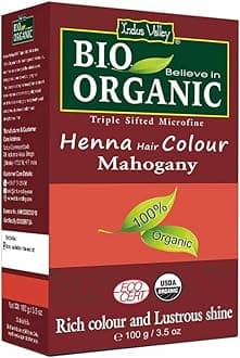 Bio Organic Natural Henna Hair Color Mahogany 100gm| 100% Gray Hair Coverage And Long Lasting Hair Dye | Vegan and Cruelty-Free