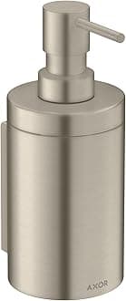 Universal Circular Modern Bath and Kitchen Sink Soap dispenser in Brushed Nickel, 42810820