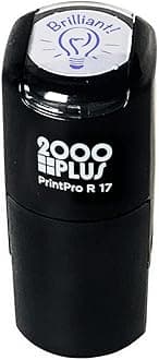 Brilliant Light Bulb Stamp / 2000 Plus Self Inking Teacher Student Reward Stamper / 9/16" Small Blue Imprint Planner Classroom Worksheet Stamp