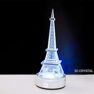 IFOLAINA LED Light Base Multicolor Round Show Stand Display Plate for 3D Crystal Glass Art with Sensitive Touch Switch