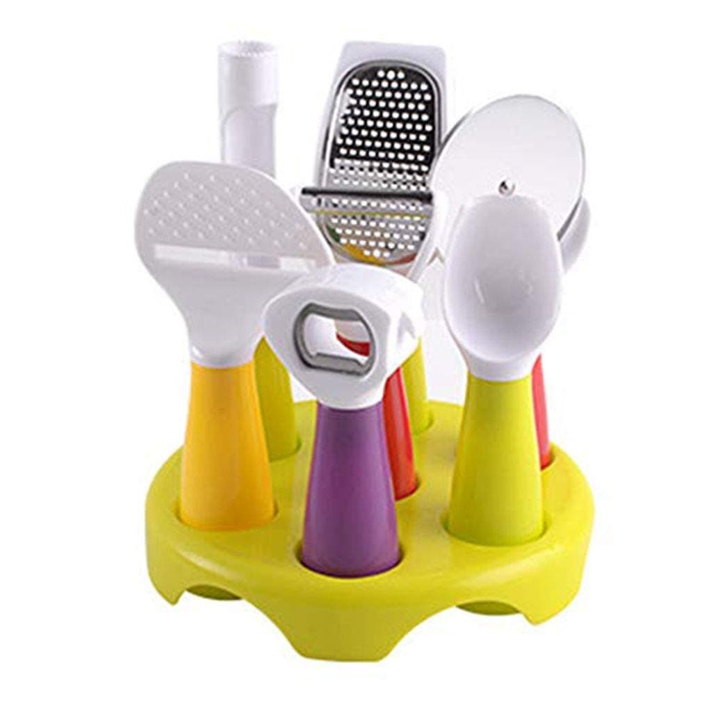 Ben-gi 7Pcs/set Mini Durable Handy Practical Cooking Tools Bottle Opener Peeler Kitchen Utensil Kit