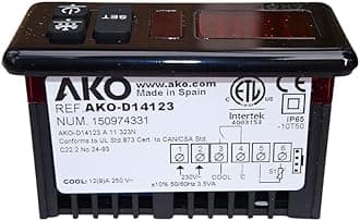D14123 Control Panel All-Purpose Commercial Mounting Refrigeration AKO SINGLE Thermostat, Digital Controller"Made in Spain