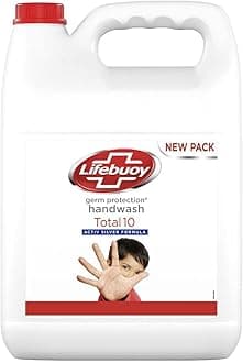 Lifebuoy Total 10 Germ Protection Liquid Hand Wash 5 L Refill Can|| Kills 99.9% Germs|| Liquid Hand Soap Fights Bacteria and Viruses