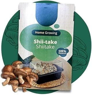 Carbeth PlantsMushroom Growing Kit Shiitake - Grow Your Own Beginner Friendly Mushroom Educational Kit - Easy to Use Gardening Gift - Ready to Grow Tasty Produce for Cooking