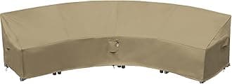 Flexiyard Curved Patio Furniture Cover for Outdoor Sectional Sofa, 190"(128") Reinforced Waterproof 600D Patio Sectional Couch Cover, Half Moon Lawn Outside Garden Furniture Winter Protective Cover