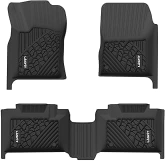 LASFIT Floor Mats for Jeep Grand Cherokee 2016-2021 5-Seat, for Dodge Durango 2016-2026 5-Seat (Not for 6-Seat), All Weather TPE Custom Fit Trunk Liners Car Floor Mats Black