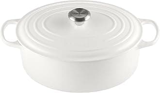 Le Creuset Enameled Cast Iron Signature Oval Dutch Oven, 6.75 qt, White