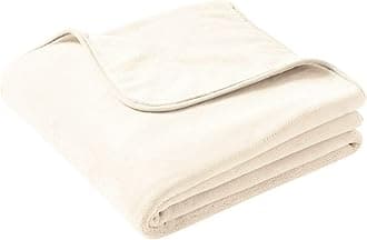 Biederlack Throw, Fleece, Ecru, 180 x 220 cm