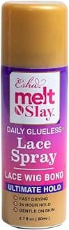 MELT N SLAY Glueless Lace Spray - Ultimate Hold, Sweat & Water Resistant, Long-Lasting Secure Grip for Lace Wigs, Invisible Matte Finish & Edge Protection (80ML)