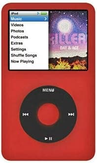 Original M-Player Compatible AppleiPod Classic 160GB Packaged in Plain White Box (Red) (Renewed)