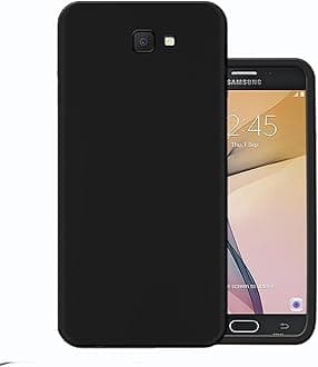 Hello Zone Exclusive Rubberised Matte Finish Soft Back Case Cover for Samsung Galaxy J7 Prime - Black