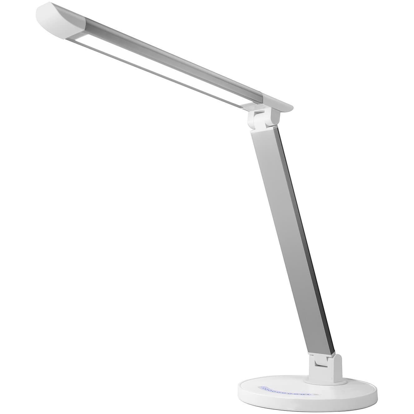 Dimmable LED Desk and Table Lamp - Touch Sensitive Control - 7-Level Brightness and 5 Temperature Setting Color Modes- Includes USB Charging Port - White