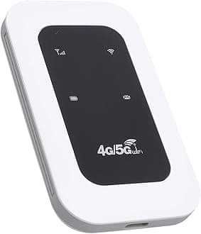 Portable 4G / 5G WiFi Hotspot Router 300Mbps, SIM Card Slot & Unlimited Data for Travel/RV/Camping, Plug & Play, 10 Devices Connected, Global Bands B1 / B3 / B5 / B40