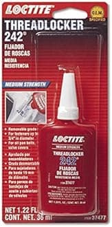 Loctite 492140 Threadlocker 242 All-Purpose Medium Strength Bottle, Blue, 36-ml, 1.21 Ounces
