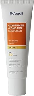 Oxybenzone and OMC Free Sunscreen For Oily, Sensitive & Acne Prone Skin | Prevents Acne Breakouts | No White Cast | SPF 50 PA+++ | 50g
