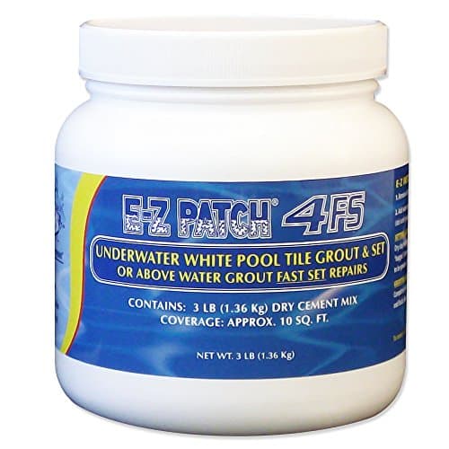 E-Z Patch 4 Fast Set Underwater or Above Water White Pool Tile Grout Repair Kit 3 Pounds - 2 Pack