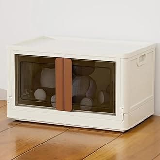 Jd Fresh 1 Unit Plastic Cupboard For Clothes Storage, Foldable Plastic Cupboard For Storage, Foldable Wardrobe For Kitchen Cupboard For Storage, Cupboard For Bedroom Living Room And Office - White