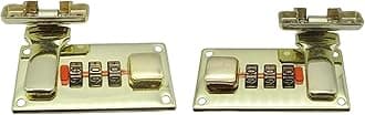 2X Suitcase Combination Lock Safety of Belongings While Traveling Alloy Luggage Suitcase Hasps with Combination Lock, Golden, 65 * 29mm