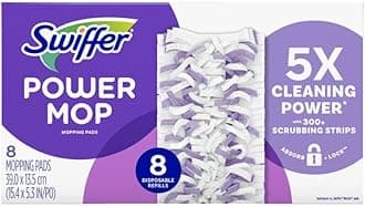 Swiffer PowerMop Multi-Surface Mop for Floor Cleaning, Mopping Pad Refills for Floor Cleaning, 8 Counts