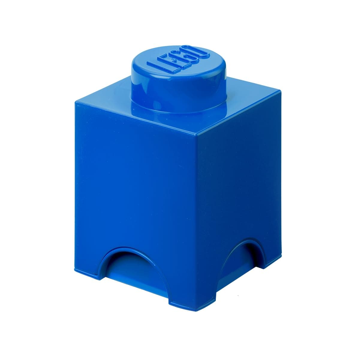 LEGO Storage Brick 1 Stud (Bright Blue) Brick Box Stackable Storage Containers - Decorative Organizational Building Blocks for Kid's Toys and Accessories - 4.92 x 4.92 x 7.09 in.
