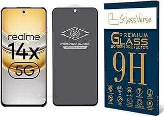 Ultra Privacy Tempered Glass For Realme 14x 5G (PACK OF 1) with Free Installation Kit. Edge To Edge. (In-Screen FingerPrint Lock will not work with the Privacy Guard) - 6.67 inch