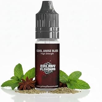 Cool Anise Bliss Food Flavouring Drops 10ml - Premium Rich Herbal Extract for Professional Baking & Luxury Anise Beverages - High Strength Food Grade Concentrate by GALAXY FOOD FLAVOURS