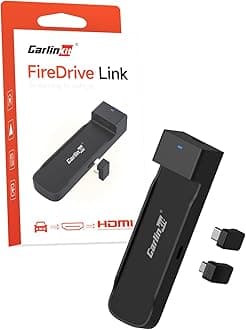 Carlinkit FireDrive Link-Wired CarPlay to HDMI Adapter for Fire TV Stick Streaming, Multimedia Converter for Selected Vehicles, Plug & Play, Not Compatible with Android Car