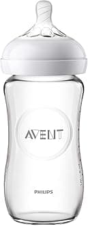 Philips Avent Natural Feeding Bottle Glass, 240 ml - Scf673/17