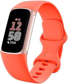 Google Charge 6 Activity Tracker Includes A Month Premium Membership, 7 Days Battery Life, Wallet And Maps, Coral/Aluminium Champagne Gold