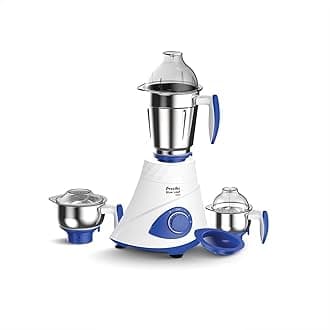 Preethi Leaf Gold 750-Watt Mixer Grinder (White/Blue)