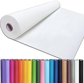 PerkHomy 24" x 2,400" (200') White Kraft Paper Roll for Craft Bulletin Board Paper Art Table Covering Crafting Gift Wrapping Bouquet Packing Parcel 80GSM 55LB (White, 24" x 200')