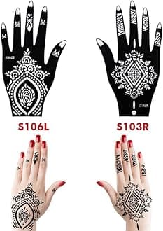 Tattoo Stencil Kit Temporary Tattoo Template Set, Tattoo Stencils for Hand Body Art, 6-Sheet