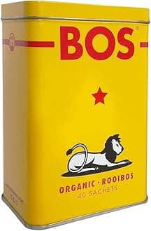 BOS Organic Rooibos Caffeine Free Tea Sachets Tin, Compact & Convenient, 100 g, 40 Teabags (Pack of 1)