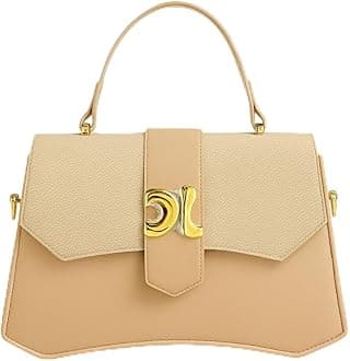 GenericDesigner Handbag with Gold Lock, Multiple Colours, Size 23.5x8x15 cm, Textured Pattern