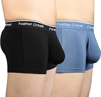 Mens Pouch Trunks Separate Big Enhance Underwear Briefs Comfy Mid-Rise Pouch Bikini Brief Boxer Briefs