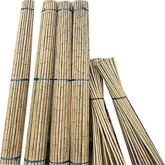 MUSAN Large 2FT 3FT 4FT 5FT 6FT Natural Garden Bamboo Canes - Heavy Duty Strong Plant Support Poles Thick Sticks - Indoor & Outdoor Plants Stakes Wooden Screening Wood Trellis (40, 6FT (10-18mm))