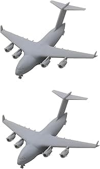 2PCS Transport Plane Model C-17 Globemaster III 1/700 1/400 1/350 Scale Resin Model Airfreighter Transporting Aircraft DIY Handicraft Enthusiasts(1/350 (152mm))