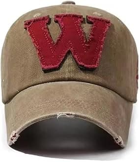 JAMONTW Cap Baseball Cap Men hat Base Ball Embroidered Vintage Style hat Adjustable W Letter Caps Unisex Baseball Cotton