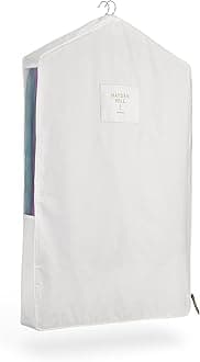 Hayden Hill Luxury Cotton Garment Storage Bag | Short 40 Inch | Certified Organic Cotton Suit Bag | Breathable | For Jackets & Short Dresses Storage | Certified Carbon Neutral, (AHH00201)
